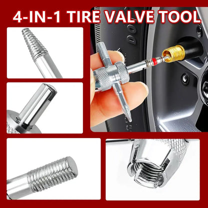 🔧30-piece quick tire valve removal and replacement tool kit