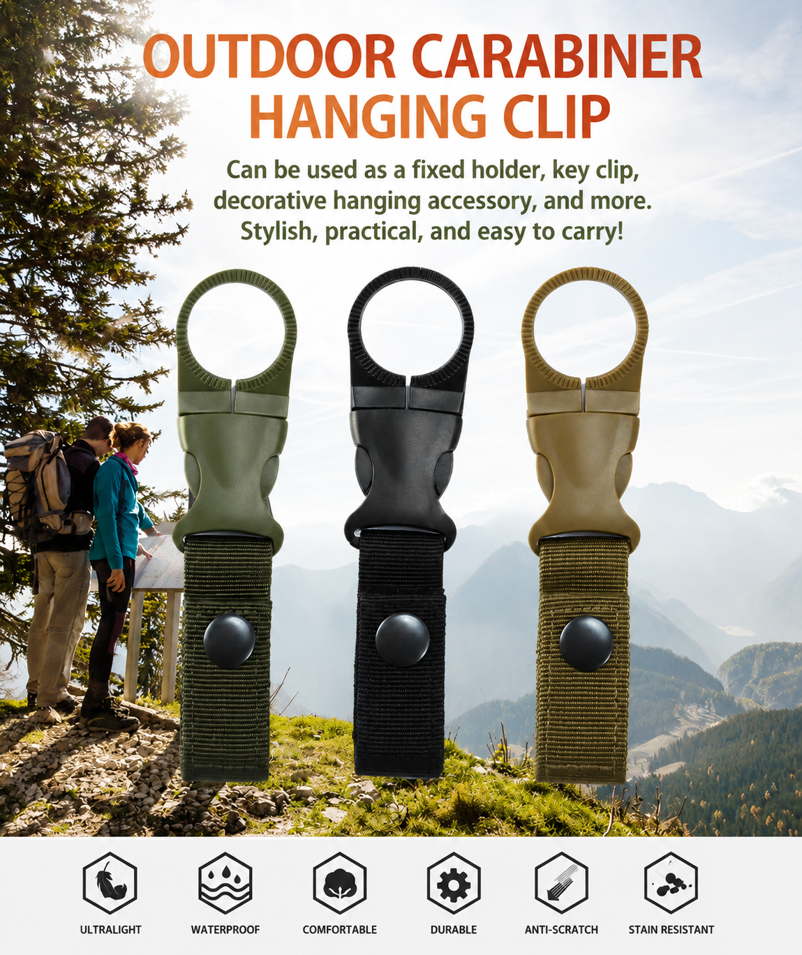 🛠️Portable water bottle quick hanger for mineral water