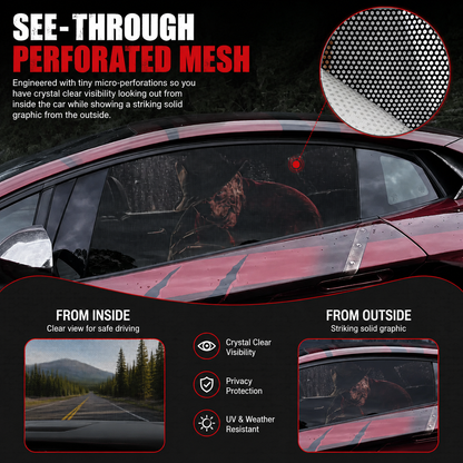 👁️Horror Movie Character Perforated Side Window Sticker (one pair)