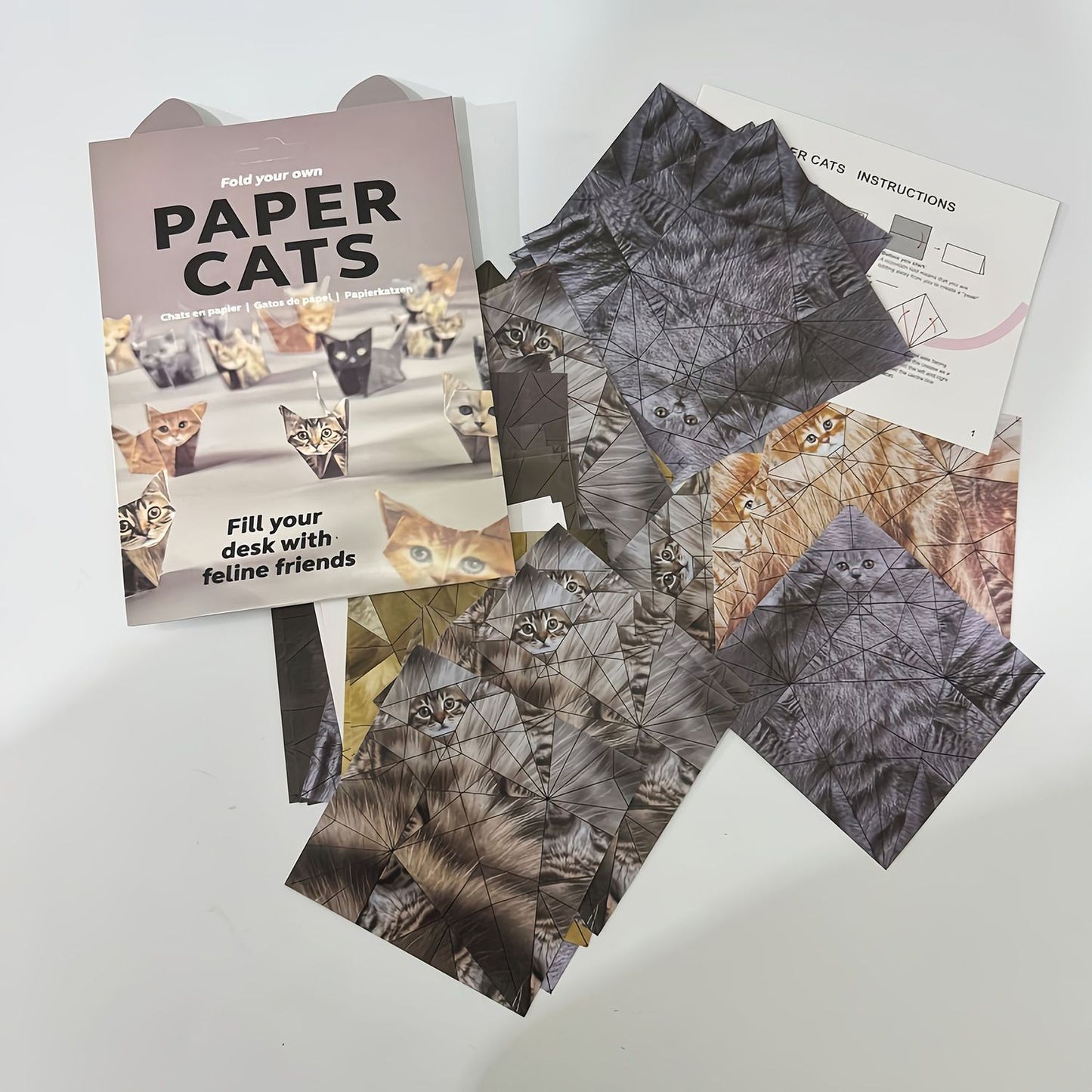 🐱✂️New DIY Paper Cat Origami Animal Set (50 Pcs)