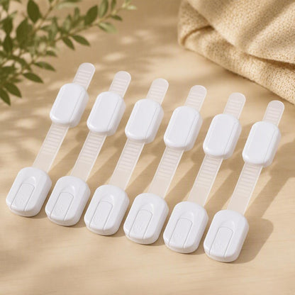 Baby Safety Cabinet Locks 0-3 Years Toddler Protection (6 Pack, Non-Toxic ABS & TPE)