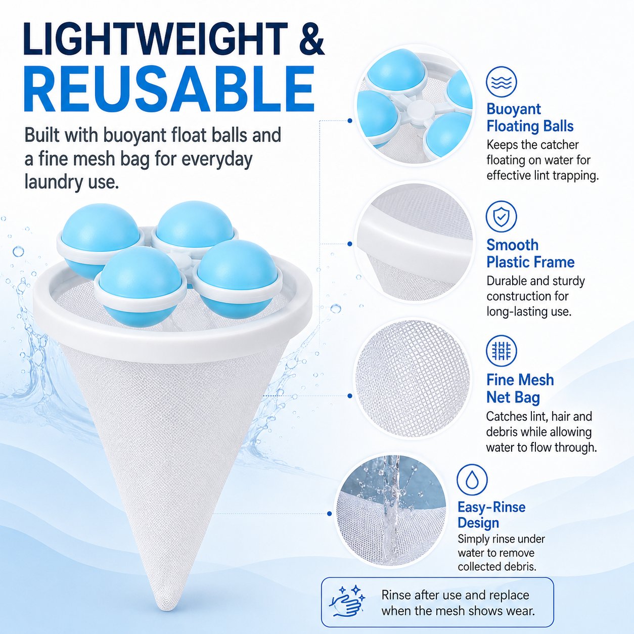 👚Floating Lint & Hair Catcher（3pcs）