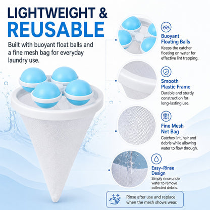 👚Floating Lint & Hair Catcher（3pcs）