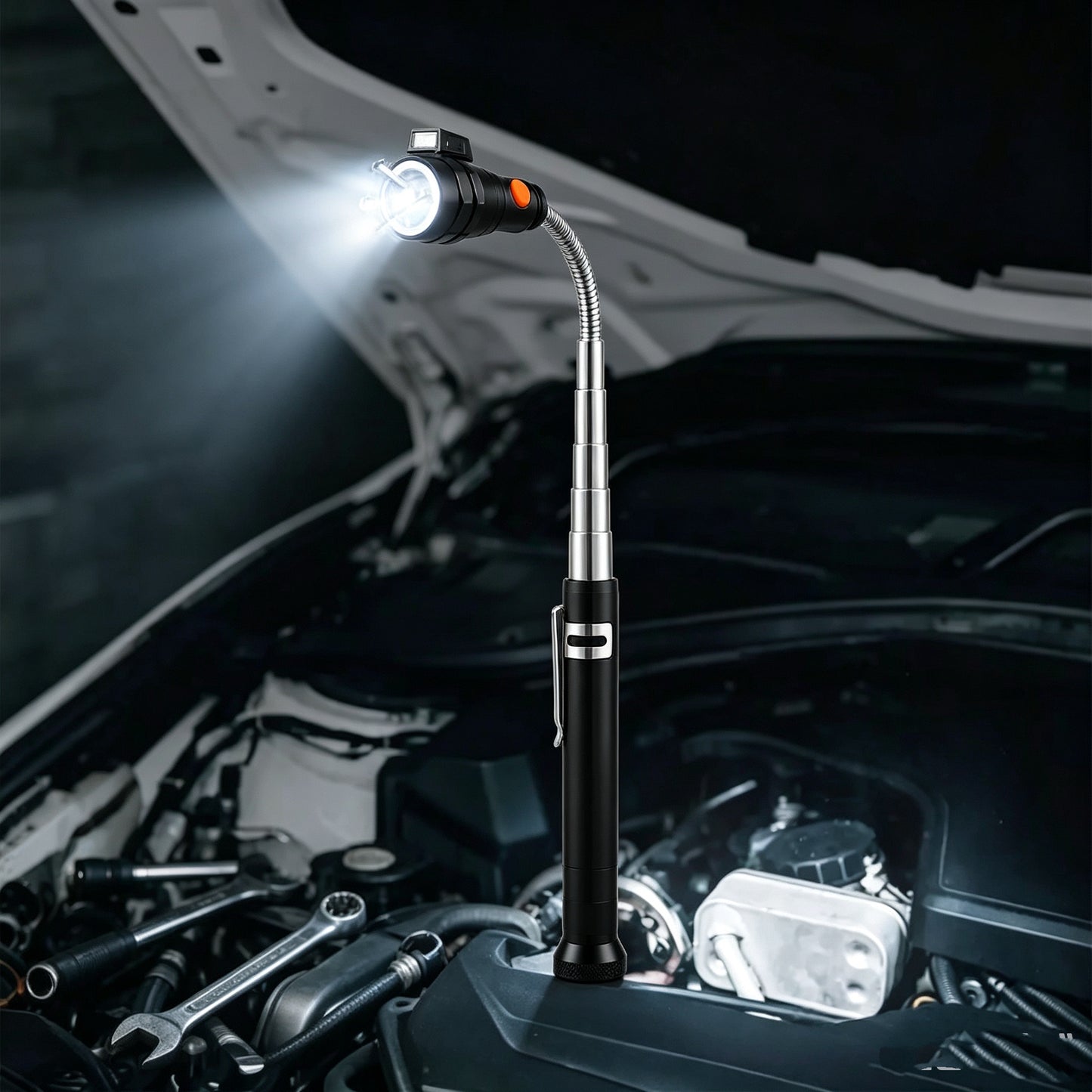 Extendable LED Magnetic Pickup Flashlight For Repair & Men’s Gift