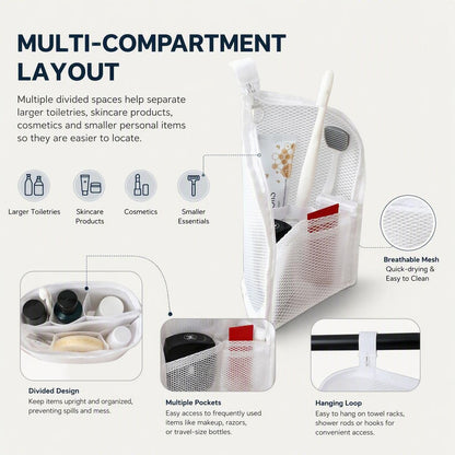 Portable Breathable Mesh Toiletry Bag