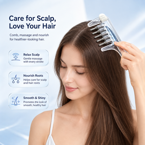 Scalp Liquid Applicator Comb, Refillable Hair Root Oil Massage Comb for Hair Care Treatment