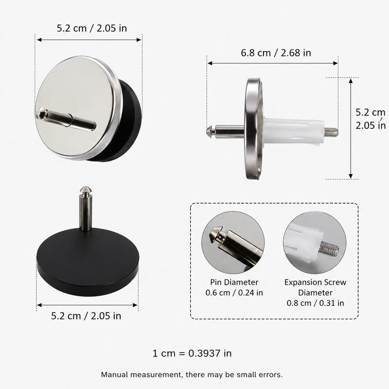 🔩 2-Pack Toilet Seat Expansion Bolts – Stainless Steel Replacement Fasteners