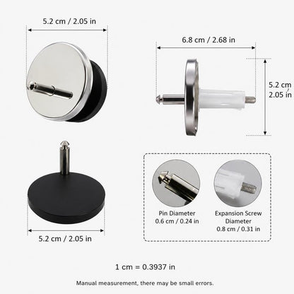🔩 2-Pack Toilet Seat Expansion Bolts – Stainless Steel Replacement Fasteners