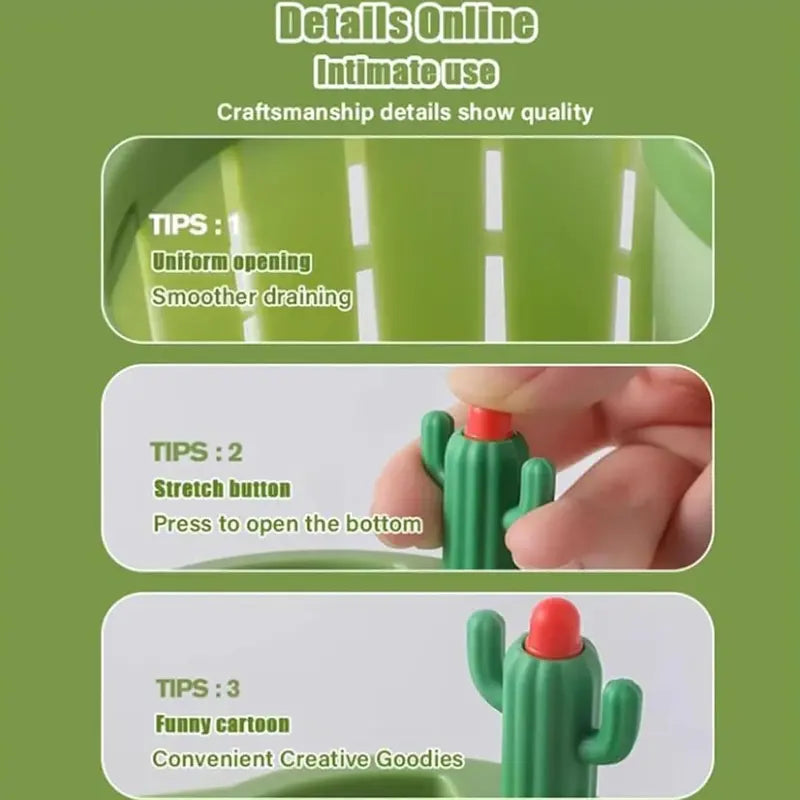 🌵 Cactus Automatic Dumping Sink Filter Basket