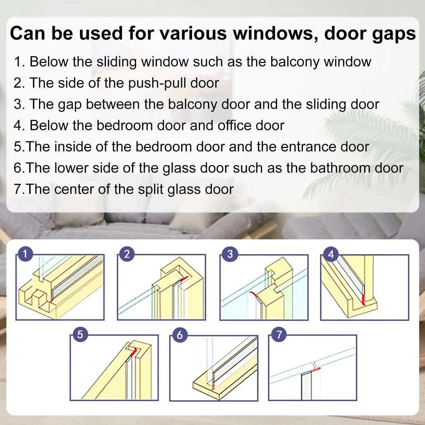 🌬️Windproof strip for doors & windows