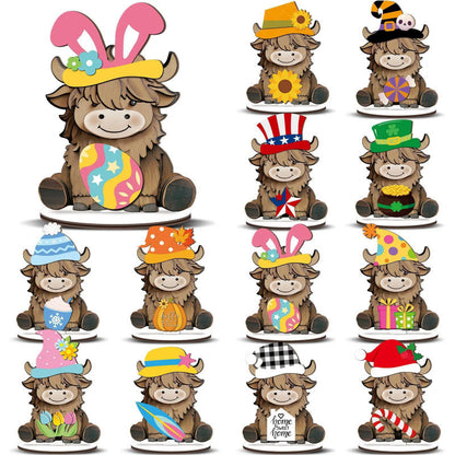 🎨Cute Animal Wooden Signs, Desktop Decor & Gifts
