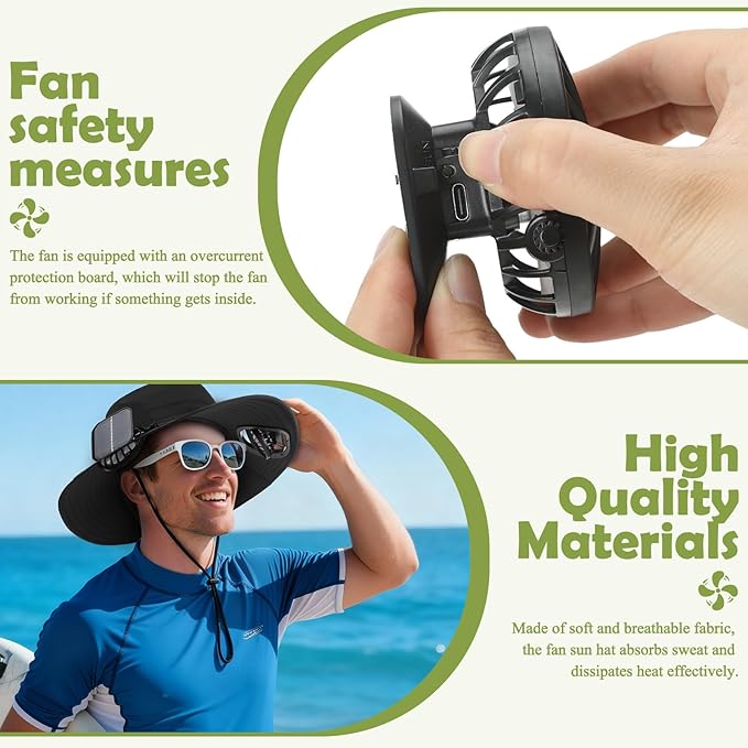 🌞New Solar-Powered Outdoor Cooling Fan Hat
