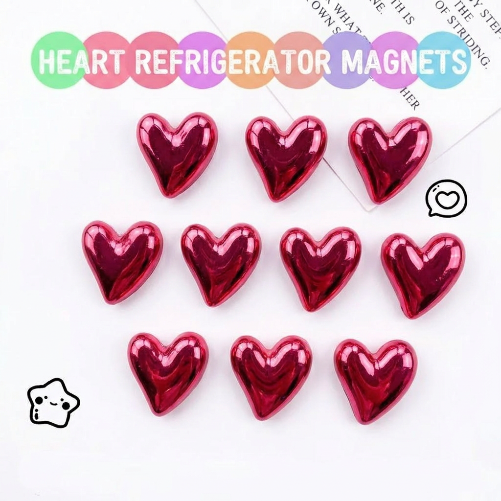 ⭐Ten retro electroplated refrigerator stickers in star shapes