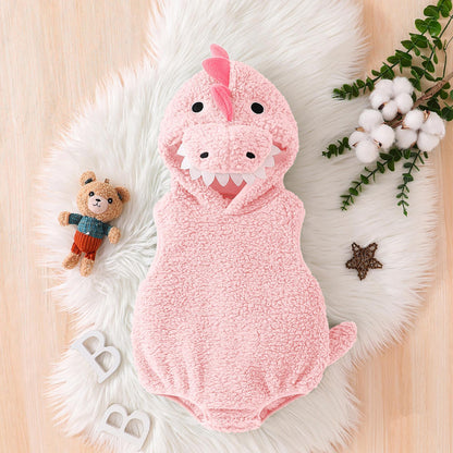 🦖Cute baby dinosaur costume sleeveless bodysuit