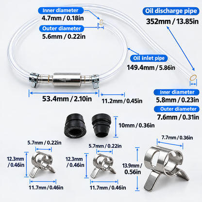 Aluminum Alloy Car Brake Fluid Bleeding Hose Kit – Suitable for Cars and Motorcycles
