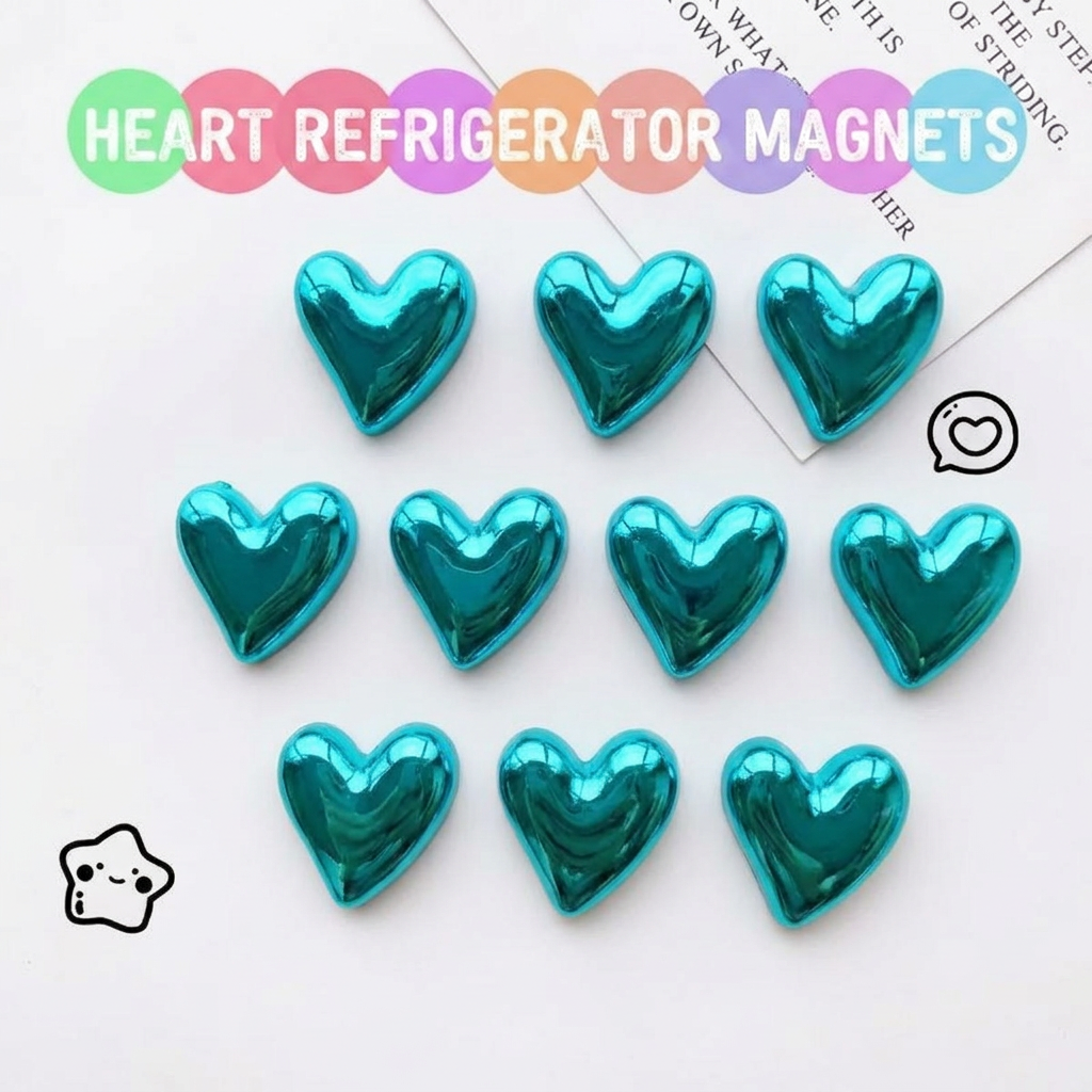 ⭐Ten retro electroplated refrigerator stickers in star shapes