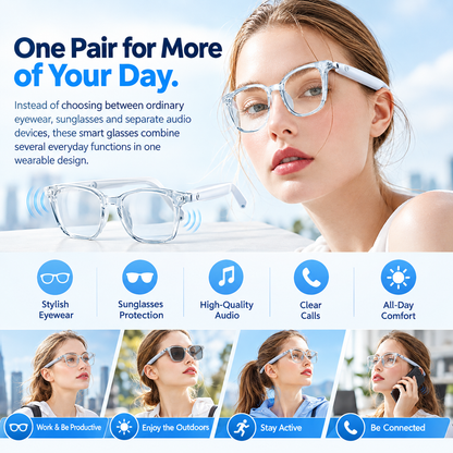 AI Translation Smart Bluetooth Glasses