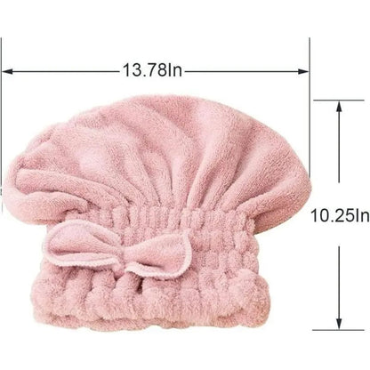 🔥Hot Sale 49% off🌟💆‍♀️ Shiny Light Microfiber Super Absorbent Hair Towel Cap
