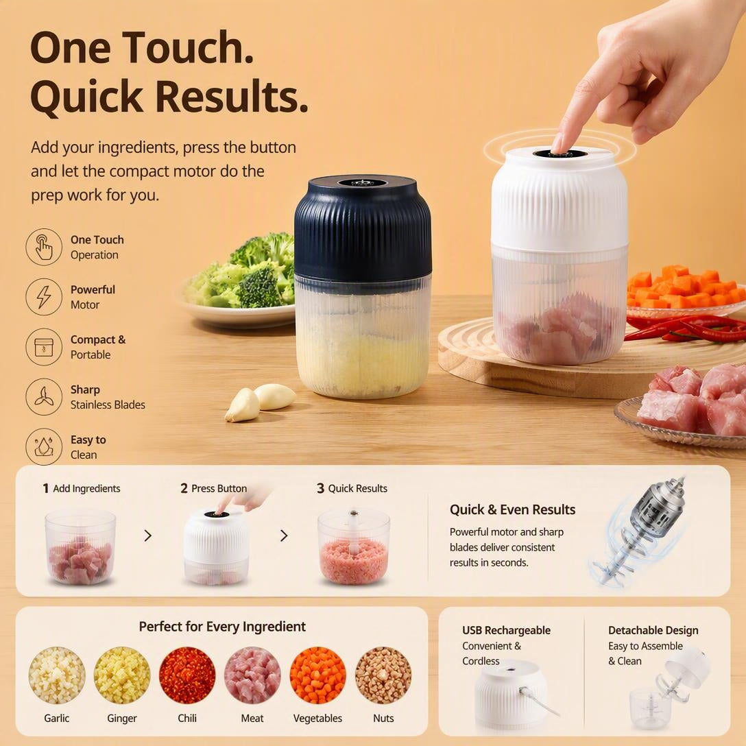 Mini Rechargeable Electric Garlic Chopper