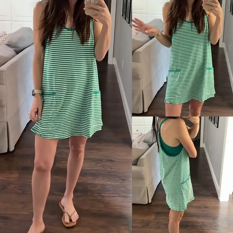 🔥Hot Sale 49% off🌟Women's Summer Athletic Mini Dress Sleeveless