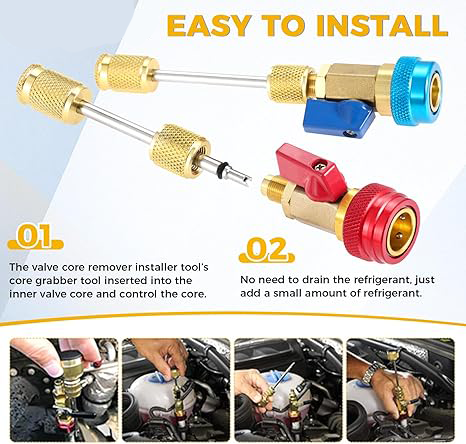 ⚙️ AC Valve Core Remover & Installer — No Gas Loss, DIY Car AC Repair