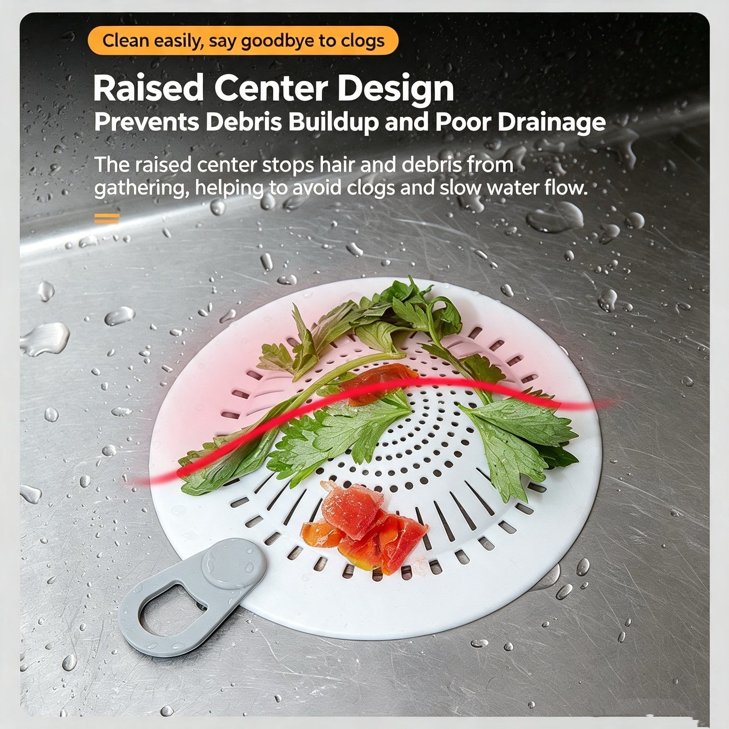 Silicone Drain Hair Catcher / Drain Outlet Strainer