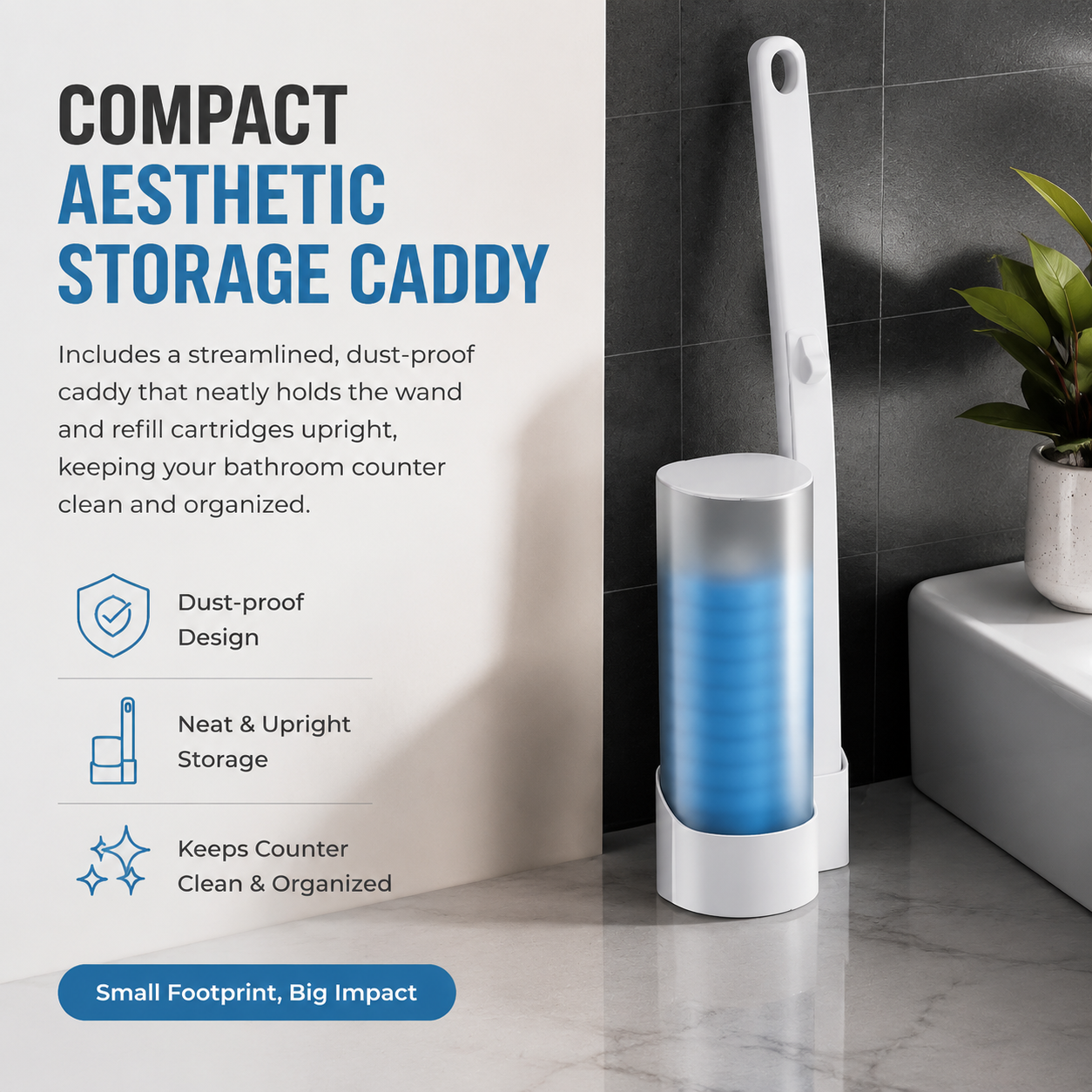 🧼Disposable toilet brush and brush holder set