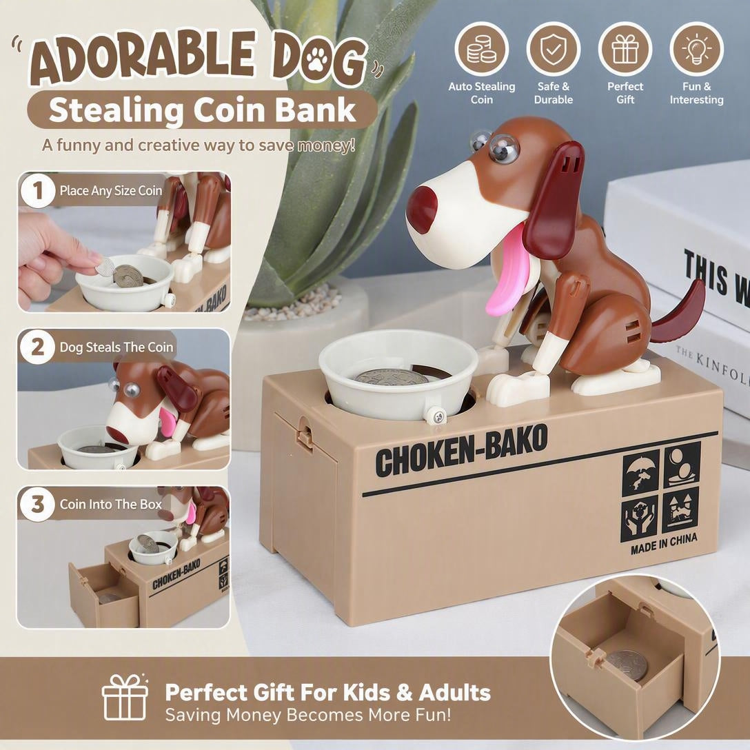 Creative Electric Cartoon Dog Money-saving Canister