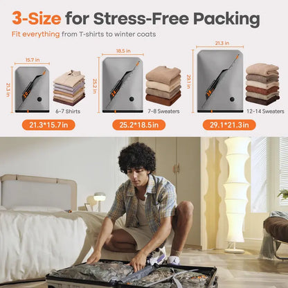 ✈️🔋 Vacuum Packing Pump Storage Bags Set