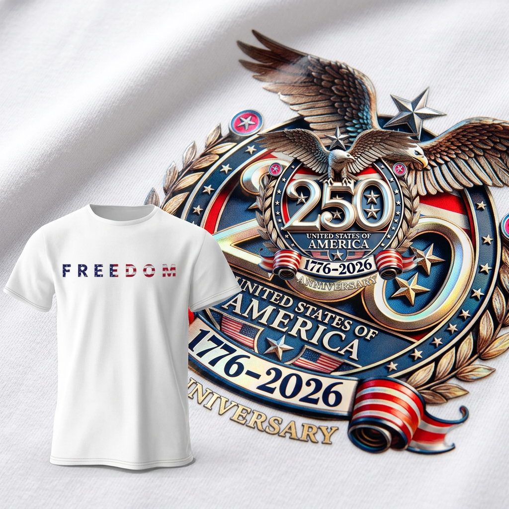 🎁Freedom 250th Anniversary Shirt-Casual summer crew-neck T-shirt
