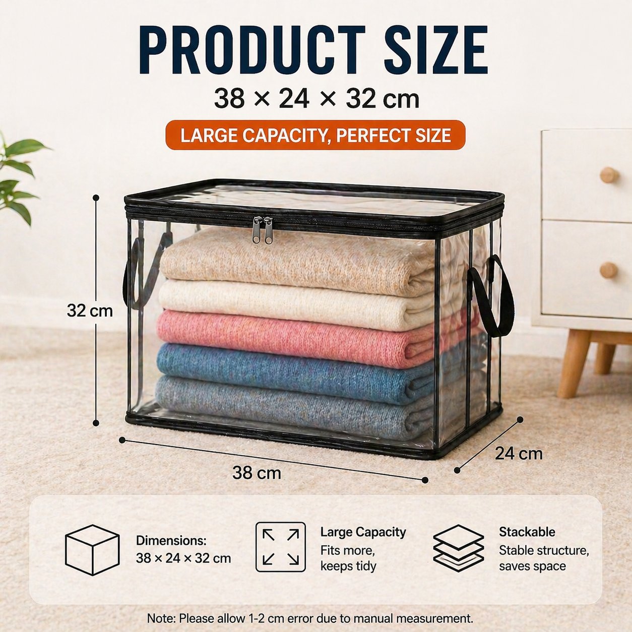 🔥Hot Sale 49% off🌟📦 Large Heavy-Duty Thick Plastic Clear Storage Bag for Clothes, Moving & Storage