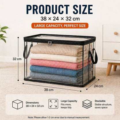 🔥Hot Sale 49% off🌟📦 Large Heavy-Duty Thick Plastic Clear Storage Bag for Clothes, Moving & Storage