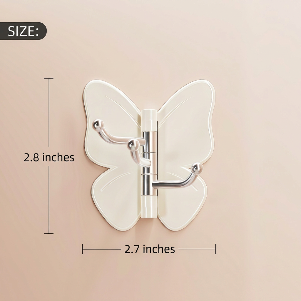 🦋4 pieces of high-quality appearance butterfly hooks, firmly grasped, no need for drilling