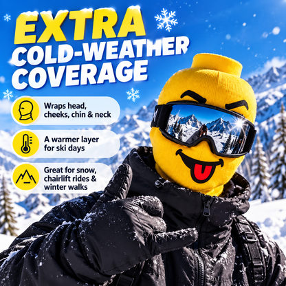 😂Funny Yellow Toy Figurine Head Ski Mask Balaclava