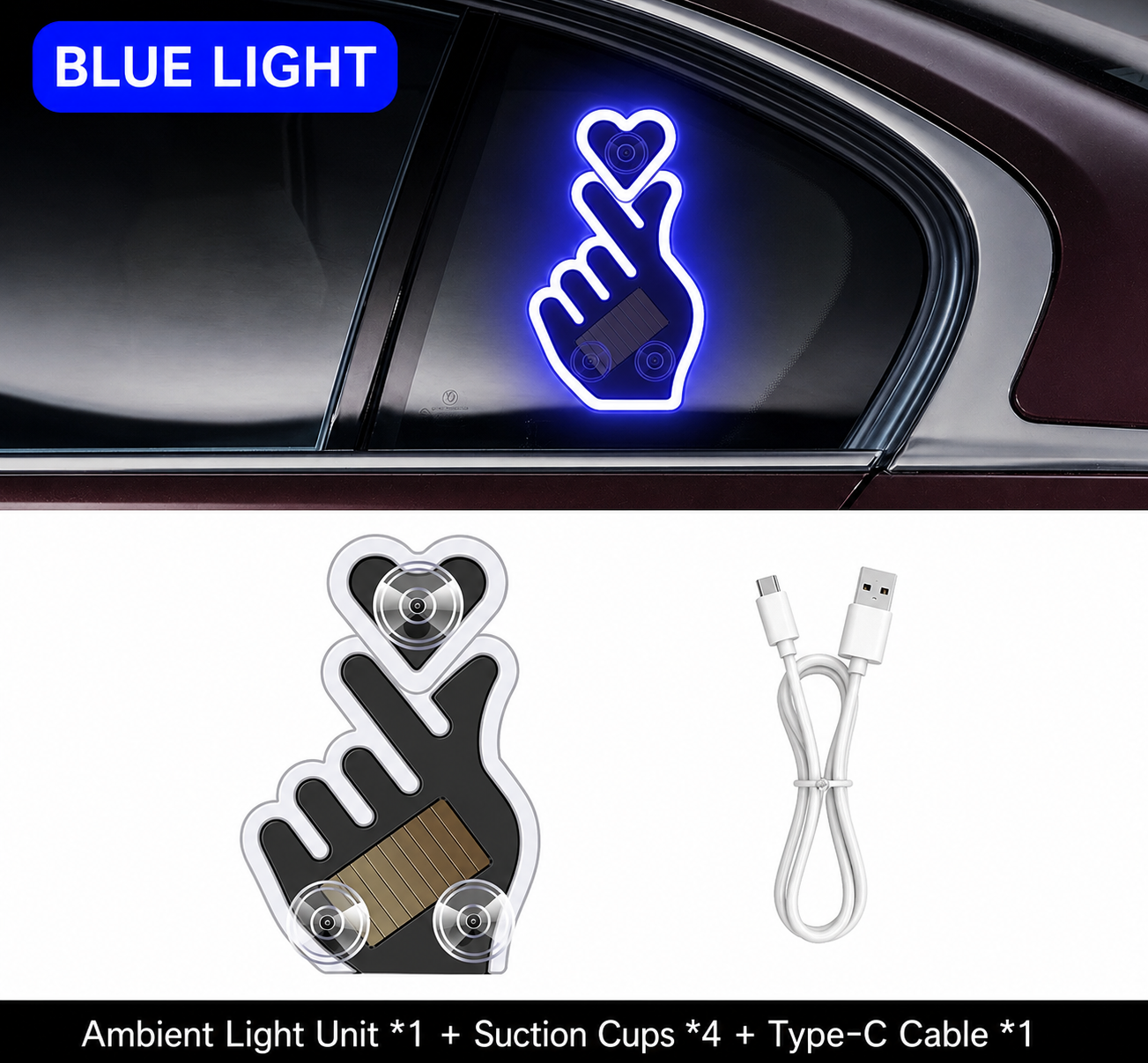 Blue Finger heart