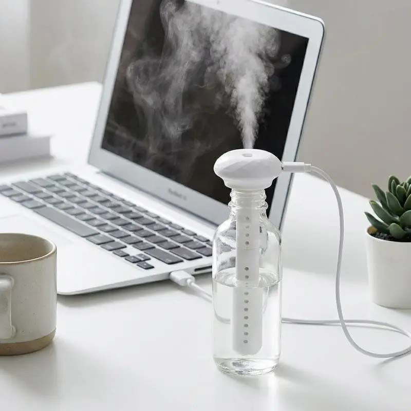 💧 Portable USB-C Cool Mist Humidifier – Tank-Free Ultrasonic Mist Maker