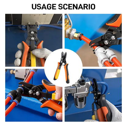 One-Hand Op. Heavy Duty Push-to-Connect Air Hose Connector Remover Pliers
