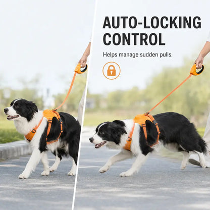 2-in-1 Retractable Dog Harness & Leash