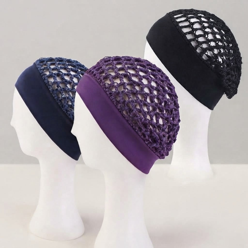 🧢Elastic wide-brimmed hairnet cap - soft and protective