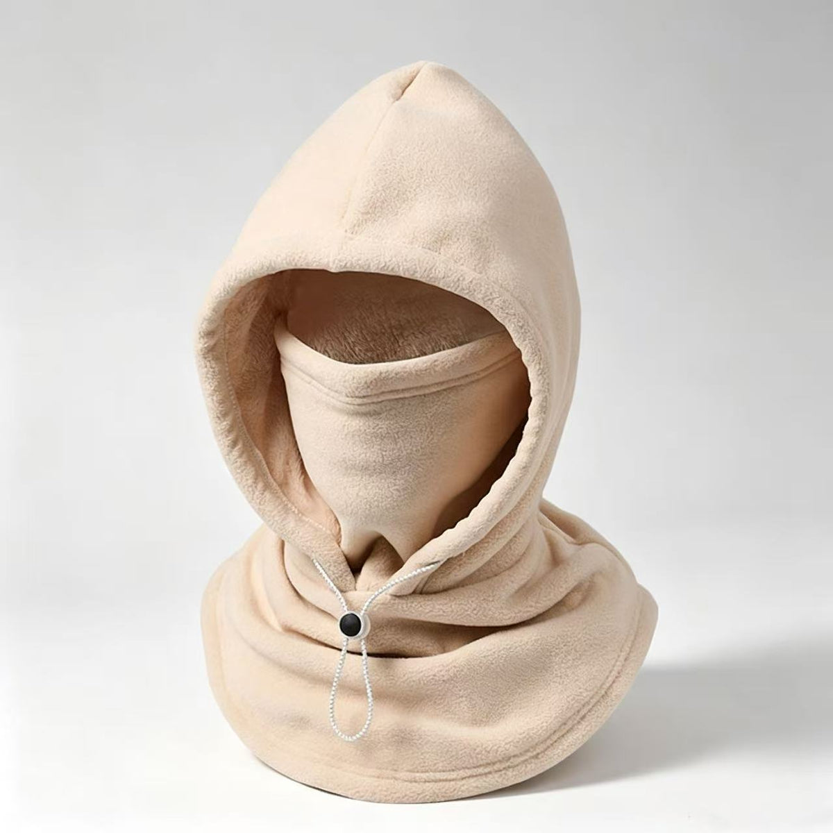 One‑Piece Winter Full Head Face Neck Cover With Drawstring Adjustable