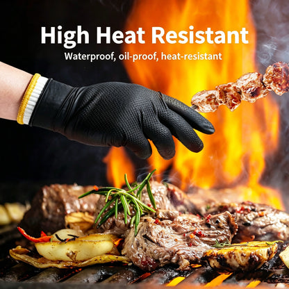 High Quality Thickened Wear Resistant Patterned Nitrile Gloves