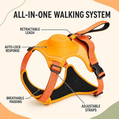 2-in-1 Retractable Dog Harness & Leash