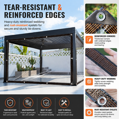 🛡️Heavy-Duty Clear Waterproof Tarpaulin