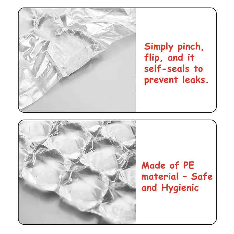 100 Packs Of Disposable Transparent Refrigeration Ice Packs