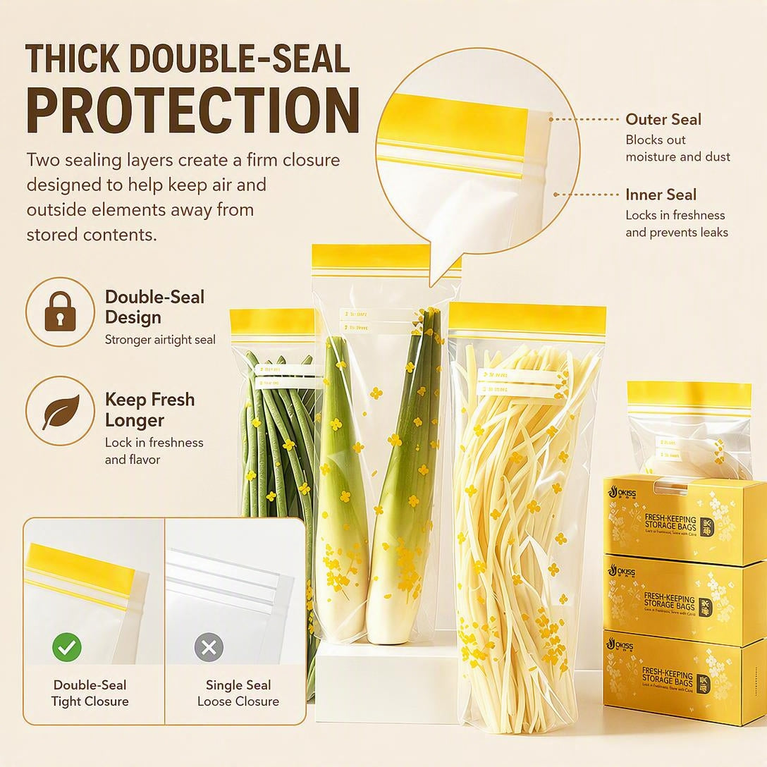 Thick Double Seal Food Storage Bags