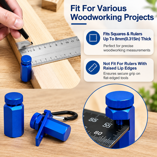 Positioning Stop Clamps for Stair Stringer, Rafter Layout & Circular Saw Guide