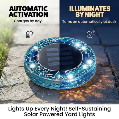 🔥Hot Sale 49% off🌟💎 Solar Outdoor Mosaic Disk Pathway LED Lights