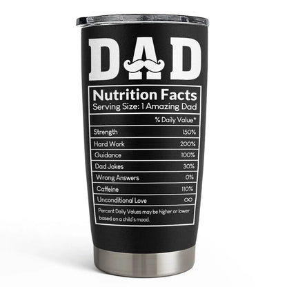 ☕ Dad Collection 20oz Tumbler with Lid, Double Wall Stainless Steel Insulated Vacuum Cup