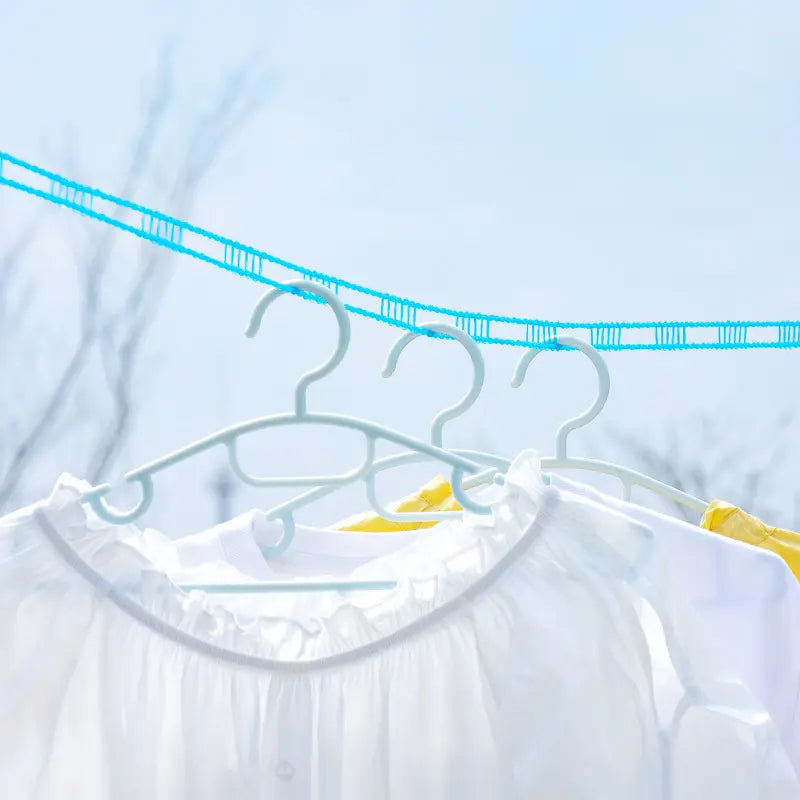 👕🧺 3-piece Retractable Washing Line Rope Windproof Clotheslines Set