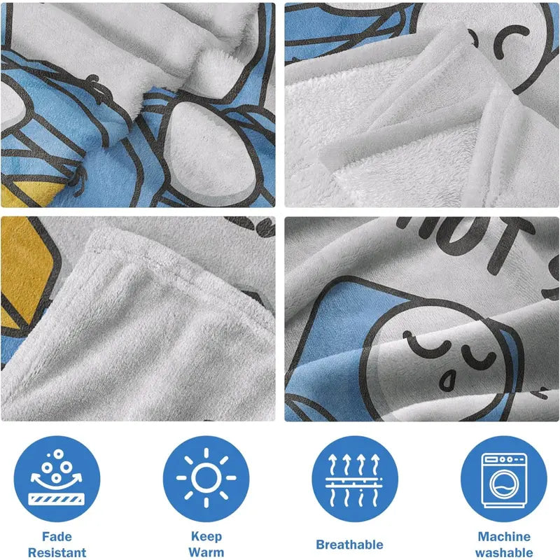 😴🛋️ Funny Gift Dad Is Not Sleeping Flannel Blanket